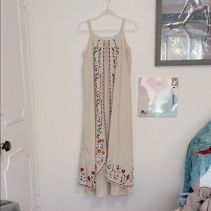 Floral Printed Cream Dress